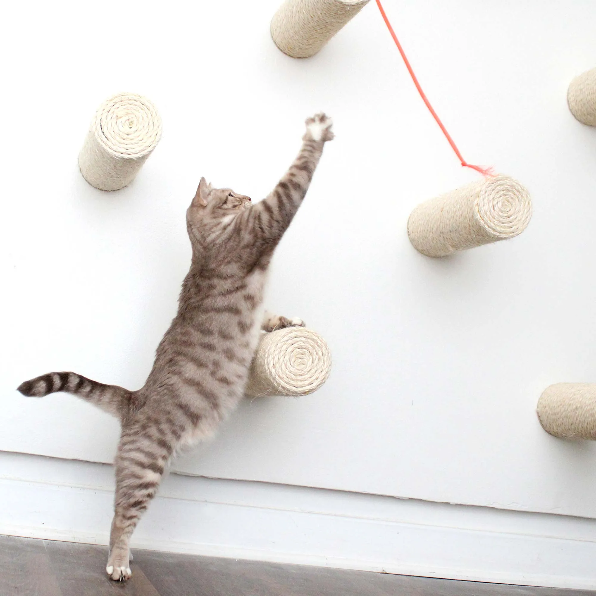 Floating Cat Steps for Wall (Sisal Cat Scratching Post)