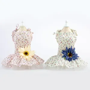 Spring and summer dress small daisy pet clothing