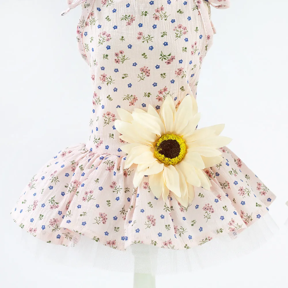 Spring and summer dress small daisy pet clothing