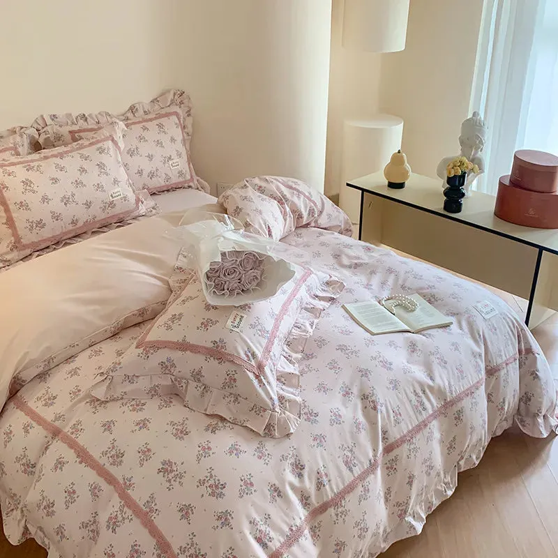 Spring Garden Floral Duvet Cover Set - 100% Cotton, Double Queen