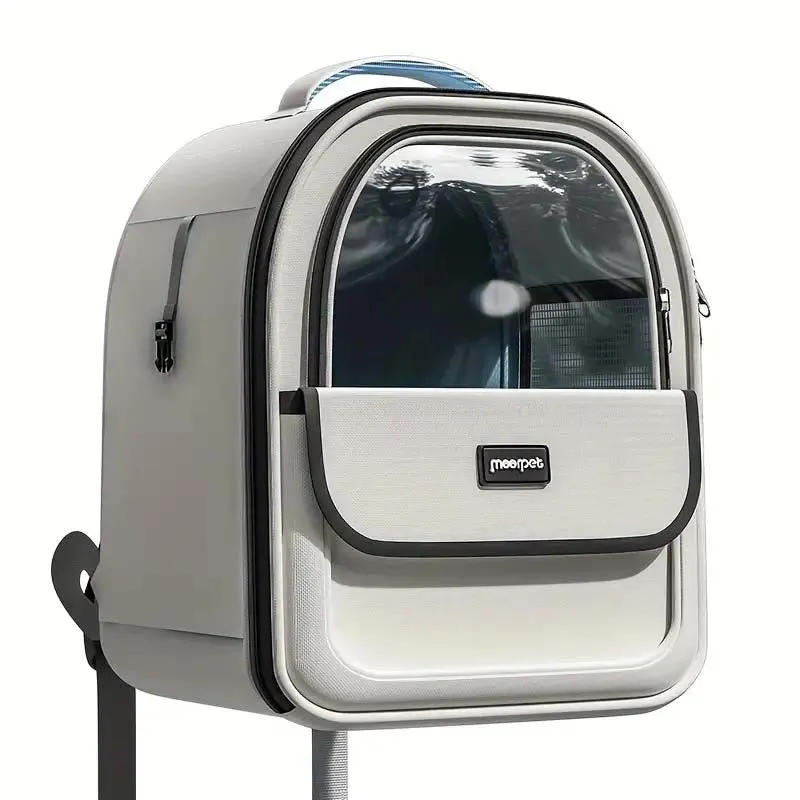 Transparent Space Capsule Pet Carrier - Stylish & Secure Travel Solution for Pets